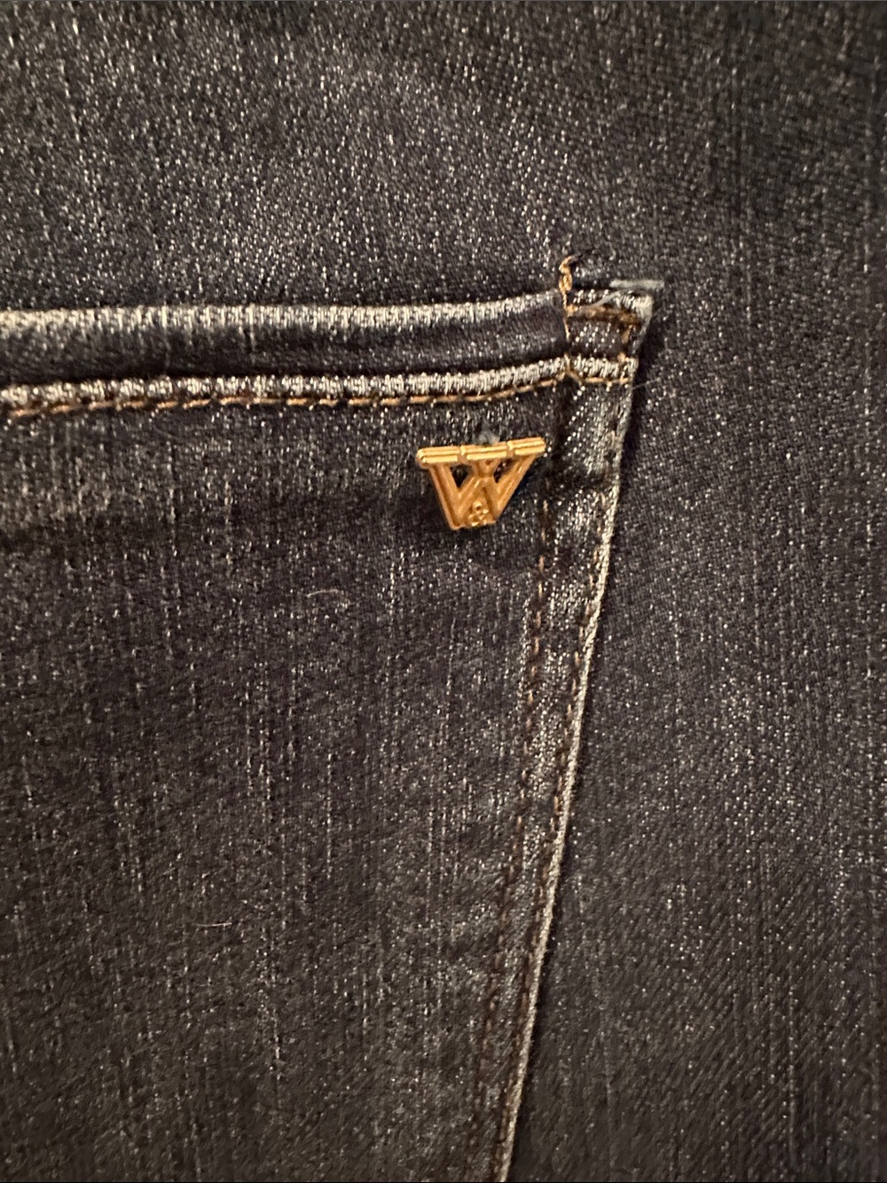 Wit & Wisdom Dark Blue Cropped Slim Straight Jeans - Picture 3 of 6